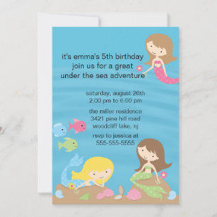 Mermaid Birthday Invitation
