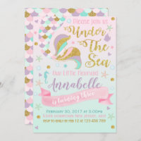 Mermaid Birthday Invitation