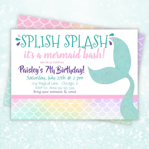 Mermaid Birthday Invitation