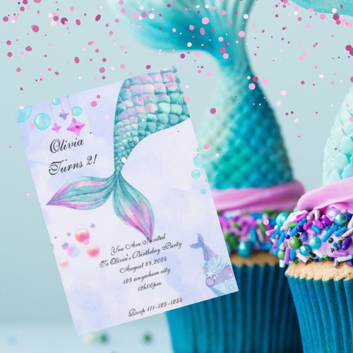 Mermaid Birthday Invitation