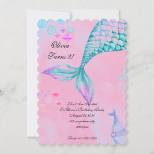 Mermaid Birthday Invitation