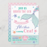 Mermaid Birthday Invitation