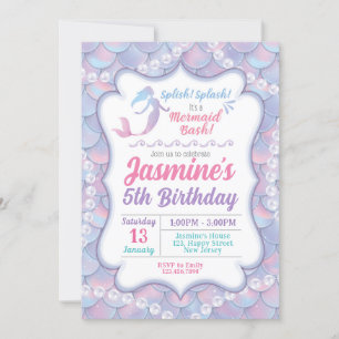 Mermaid Birthday Invitation