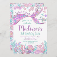 Mermaid Birthday Invitation