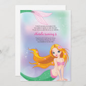 Mermaid Birthday Invitation Card | Zazzle