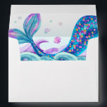 Mermaid Birthday Invitation Envelope<br><div class="desc">These beautiful mermaid under the sea theme envelopes are the perfect addition to your invitations. All lettering is editable - click the "Customize Further" button to edit. Matching items in our store Cava party design</div>