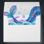Mermaid Birthday Invitation Envelope<br><div class="desc">These beautiful mermaid under the sea theme envelopes are the perfect addition to your invitations. All lettering is editable - click the "Customize Further" button to edit. Matching items in our store Cava party design</div>