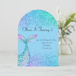 Mermaid birthday invitation for girls