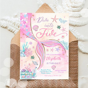 Mermaid Birthday Invitation Girl