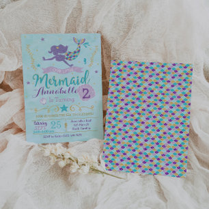 Mermaid Birthday Invitation, Mermaid Invite