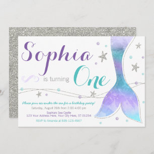 Mermaid Birthday Invitation Under the Sea