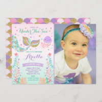 Mermaid Birthday Invitation Under The Sea Party