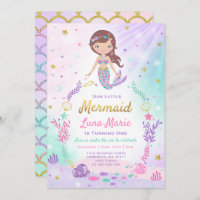 Mermaid Birthday Invitation Under The Sea Party