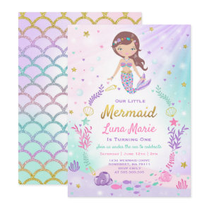Mermaid Birthday Invitation Under The Sea Party