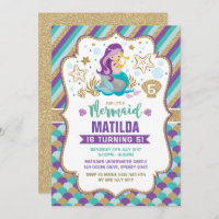 Mermaid Birthday Invitation Under the Sea Party