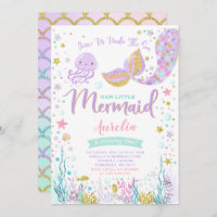 Mermaid Birthday Invitation Under The Sea Party