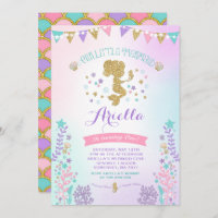 Mermaid Birthday Invitation Under The Sea Party