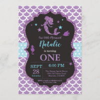 Mermaid Birthday Invitation Under the Sea Party