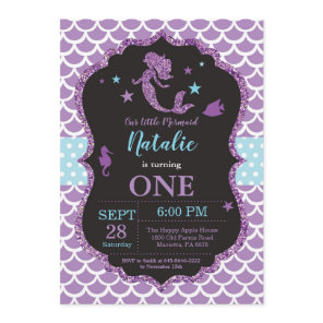 Mermaid Birthday Invitation Under the Sea Party