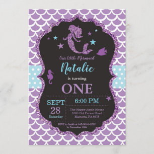 Mermaid Birthday Invitation Under the Sea Party