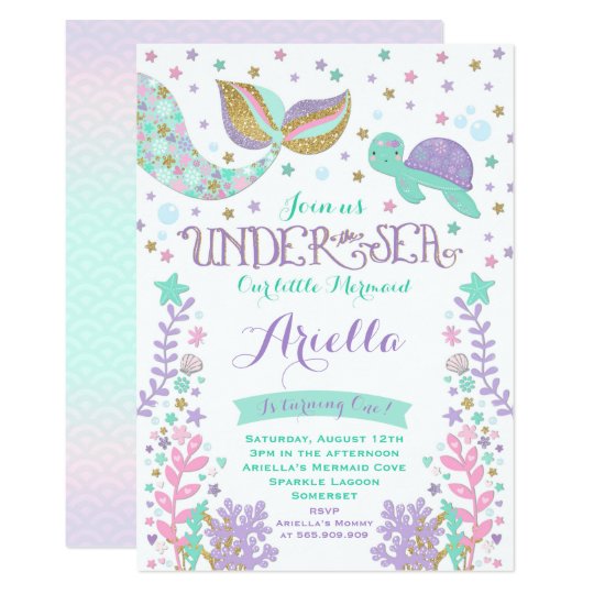 Mermaid Bday Invitations 1