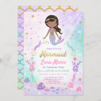 Mermaid Birthday Invitation Under The Sea Party