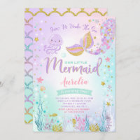 Mermaid Birthday Invitation Under The Sea Party