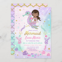 Mermaid Birthday Invitation Under The Sea Party