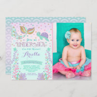 Mermaid Birthday Invitation Under The Sea Party