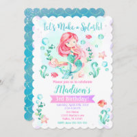 Mermaid Birthday Invitation / Under the Sea Party