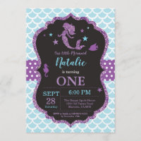 Mermaid Birthday Invitation Under the Sea Party