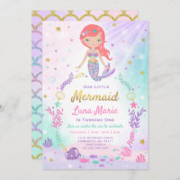 Mermaid Birthday Invitation Under The Sea Party