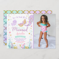 Mermaid Birthday Invitation Under The Sea Party