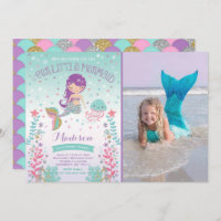 Mermaid Birthday Invitation Under The Sea Party