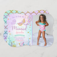 Mermaid Birthday Invitation Under The Sea Party