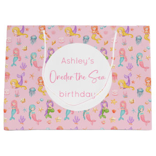 Mermaid Birthday Large Gift Bag
