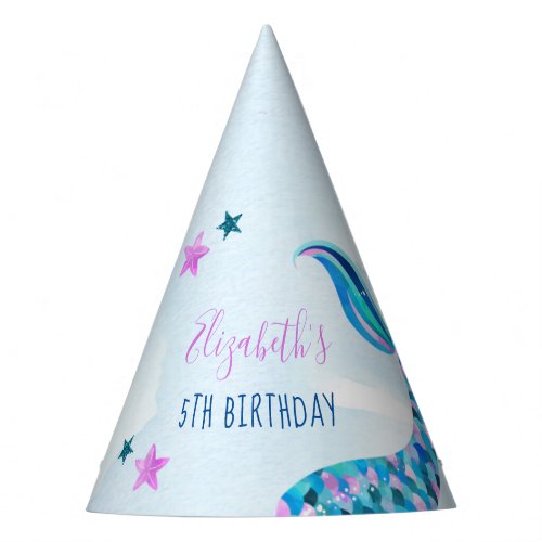 Mermaid Birthday Paper Party Hats