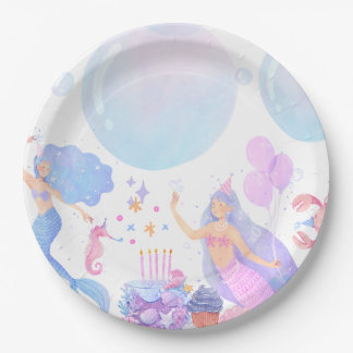 Mermaid Birthday Paper Plates