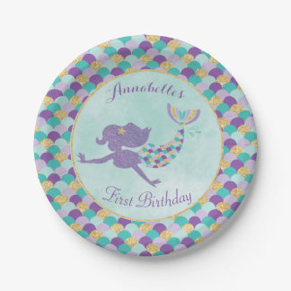 Mermaid Birthday Paper Plates