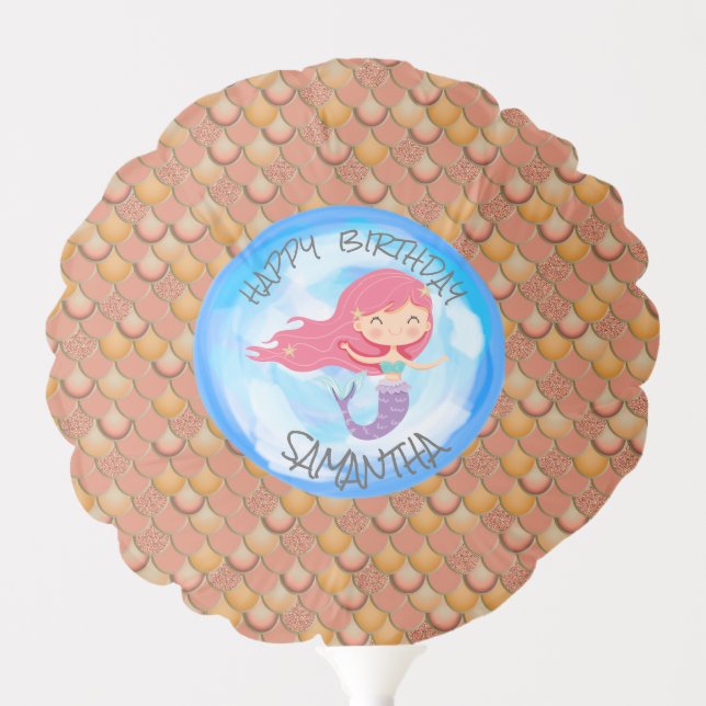 Mermaid Birthday Party   Balloon (Front)