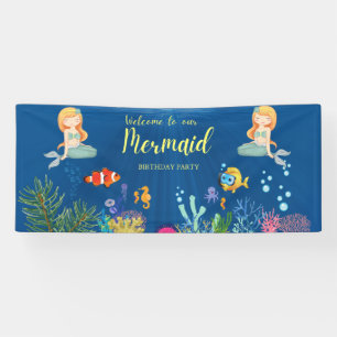 Mermaid Birthday Party Banner