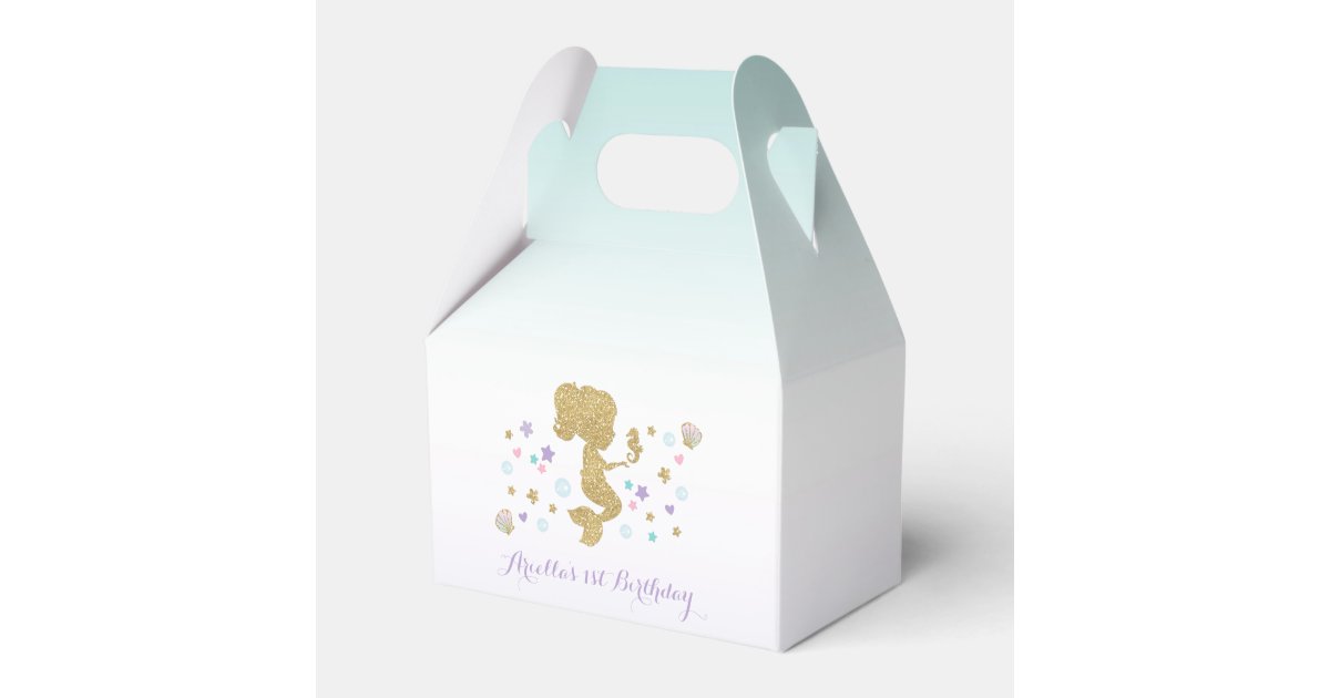 Mermaid Birthday Party Favor Box Under The Sea | Zazzle