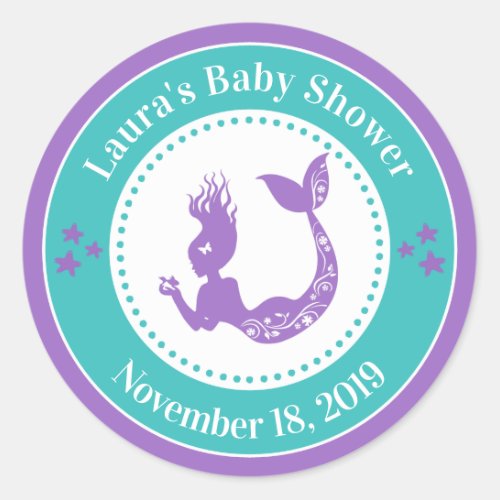 Mermaid Birthday Party Favor Stickers