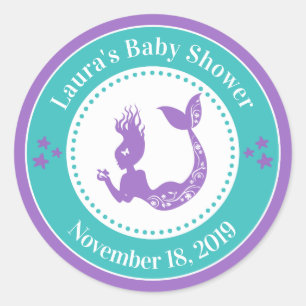Mermaid Birthday Party Favor Stickers