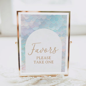 Mermaid Birthday Party Favors Sign