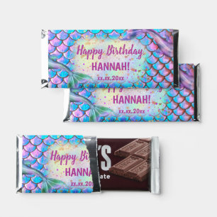 mermaid Birthday party Hershey Bar Favors
