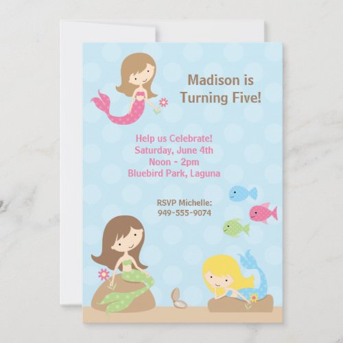 Mermaid Birthday Party Invitation