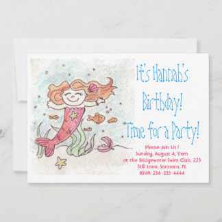 Mermaid Birthday Party Invitation