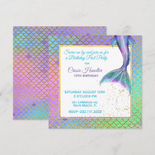 Mermaid Birthday Party Invitation