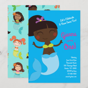 Mermaid Birthday Party Invitation
